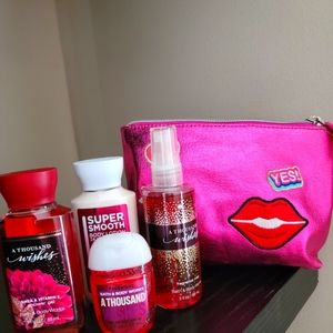 Bath and body works, a thousand wishes mini set